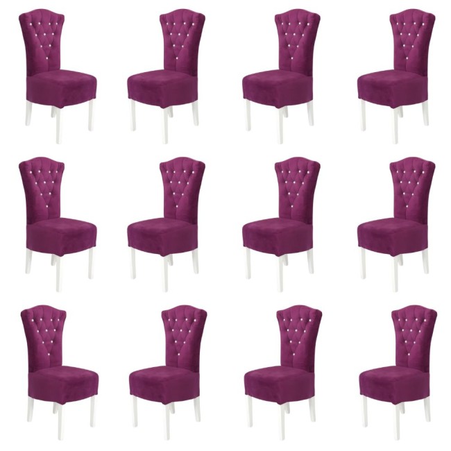 12 Scaune elegante și confortabile din lemn de fag diverse culori-mov