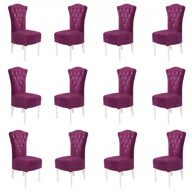 12 Scaune elegante și confortabile din lemn de fag diverse culori-mov