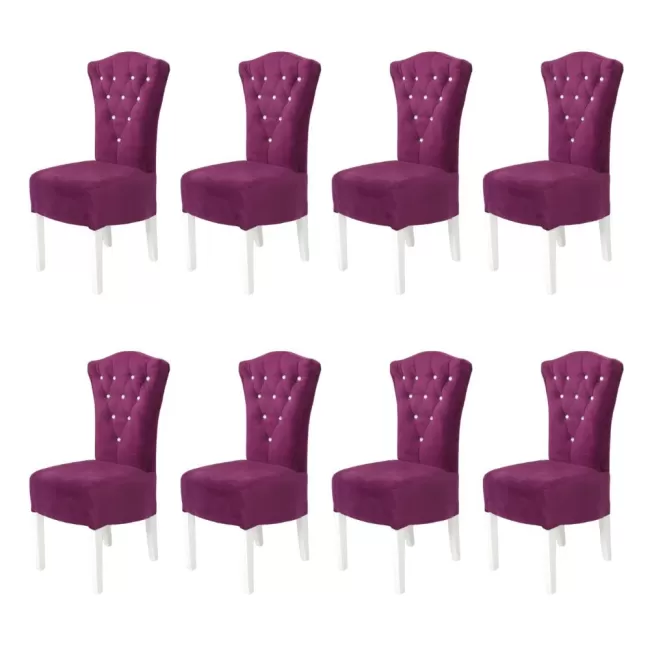 8 Scaune elegante și confortabile din lemn de fag diverse culori-mov