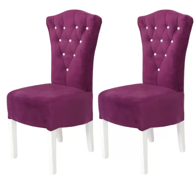 Scaune elegante și confortabile din lemn de fag diverse culori-mov