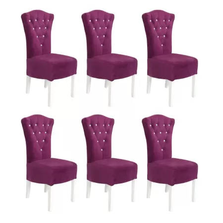 6 scaune elegante și confortabile din lemn de fag diverse culori Mov