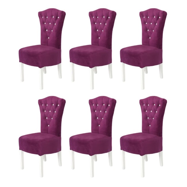 6 Scaune elegante și confortabile din lemn de fag diverse culori-mov