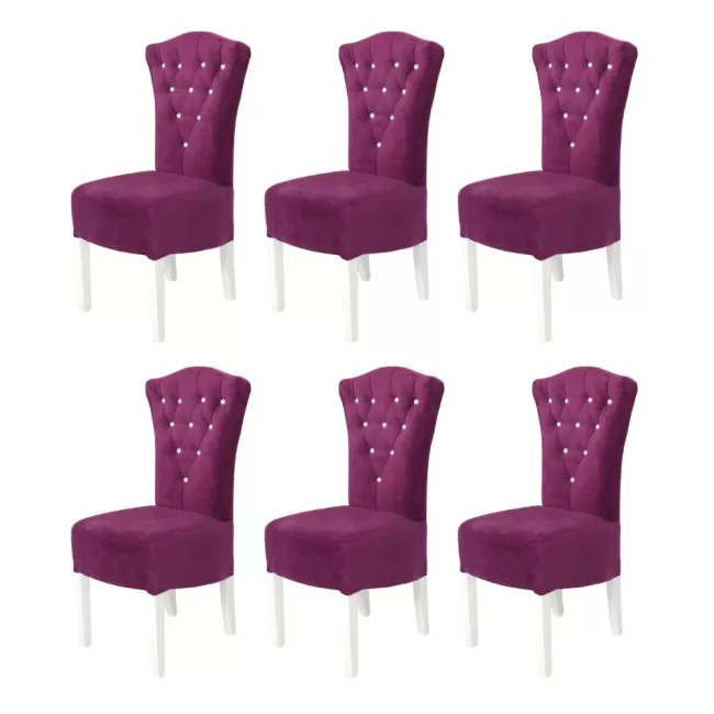 6 Scaune elegante și confortabile din lemn de fag diverse culori-mov