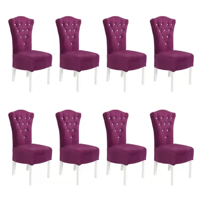 8 Scaune elegante și confortabile din lemn de fag diverse culori-mov