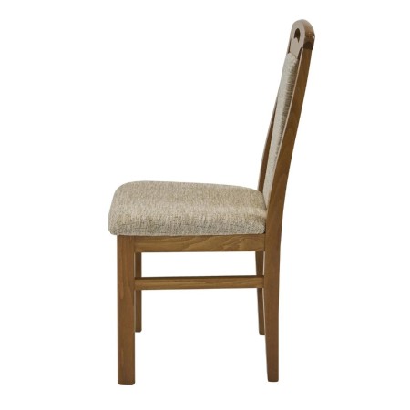 Scaune din lemn culoare stejar, tapițerie stofă Scaune din lemn culoare stejar, tapițerie stofă