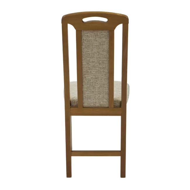 Scaune din lemn culoare stejar, tapițerie stofă