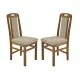 Scaune din lemn culoare stejar, tapițerie stofă
