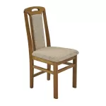 Scaune din lemn culoare stejar, tapițerie stofă