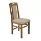 Scaune din lemn culoare stejar, tapițerie stofă