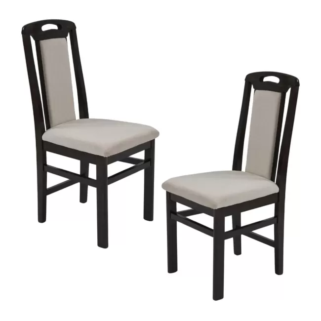 Scaune din lemn culoare wenge, tapițerie catifea