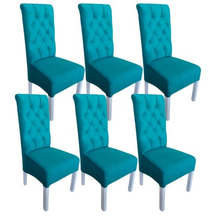 Set 6 scaune tapițate Medina din catifea Set 6 scaune tapițate Medina din catifea