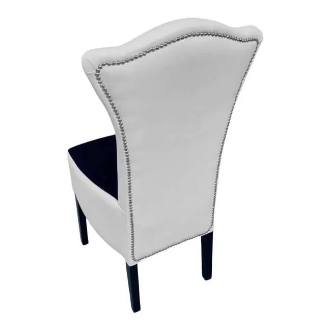 Scaune Royal catifea alb cu negru