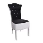 Scaune Royal catifea alb cu negru
