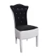 Scaune Royal catifea alb cu negru