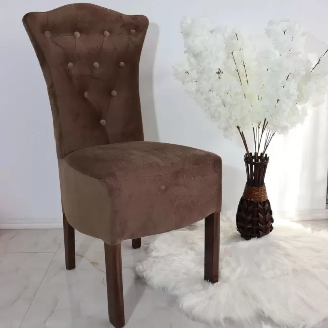 Scaune Royal catifea maro