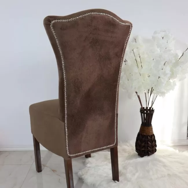 Scaune Royal catifea maro