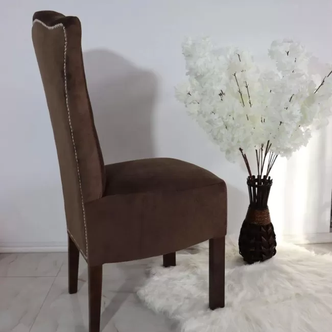 Scaune Royal catifea maro