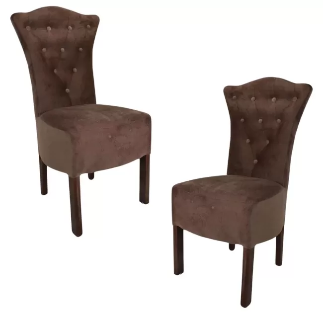 Scaune Royal catifea maro