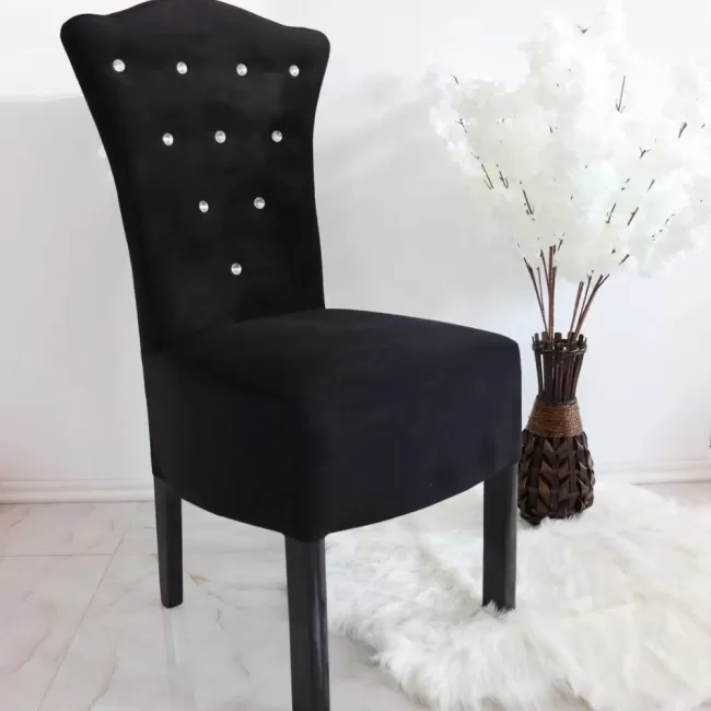 Scaune Royal catifea neagră