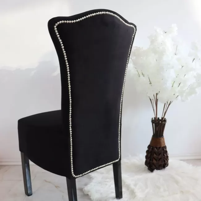 Scaune Royal catifea neagră