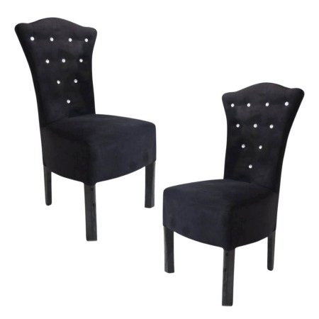 Scaune Royal catifea neagră Scaune Royal catifea neagră
