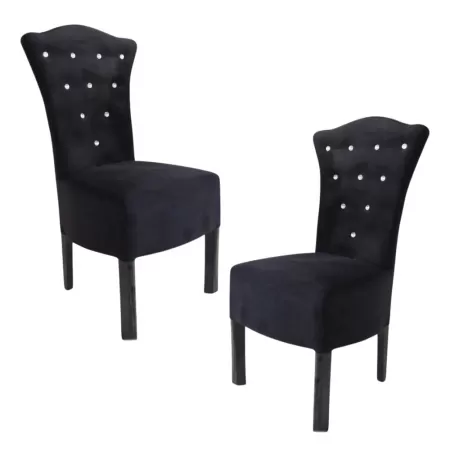 Scaune Royal catifea neagră