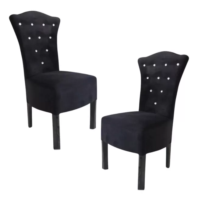 Scaune Royal catifea neagră