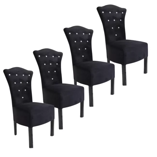 Scaune Royal catifea neagră