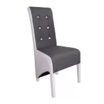 Scaune tapițate Zara din piele eco gri