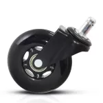 Roti din silicon negru pentru scaune de birou