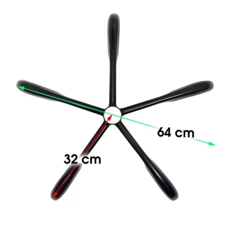 Bază stea metalică demontabilă rezistentă până la 120 kg