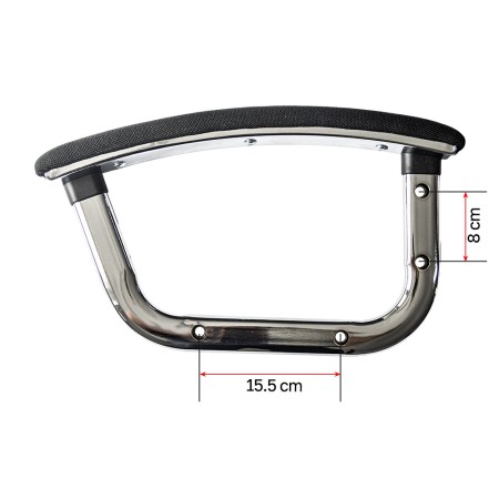 Mânere metalice pentru scaune birou suprafață textilă Mânere metalice pentru scaune birou suprafață textilă