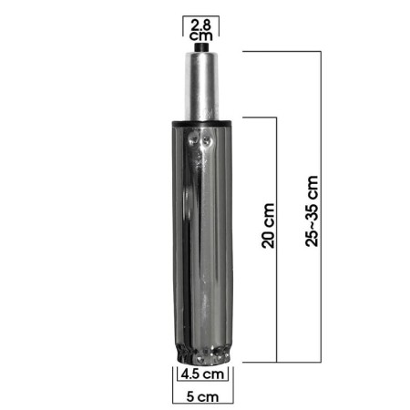 Piston cromat pentru scaune de birou Piston cromat pentru scaune de birou