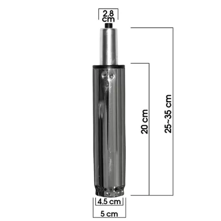 Piston cromat pentru scaune de birou