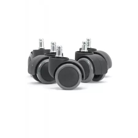 Set role, roți gumate pentru scaune de birou pe Gri