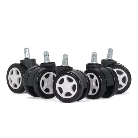 Set 5 roți gumate pentru scaune gaming-Alb