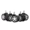 Set 5 roți gumate pentru scaune gaming-Alb