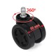 Set 5 roti gumate pentru scaune gaming-Negru Set 5 roti gumate pentru scaune gaming-Negru