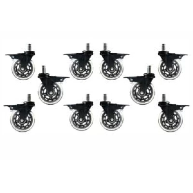 Roți din silicon cu frână pentru scaune de birou