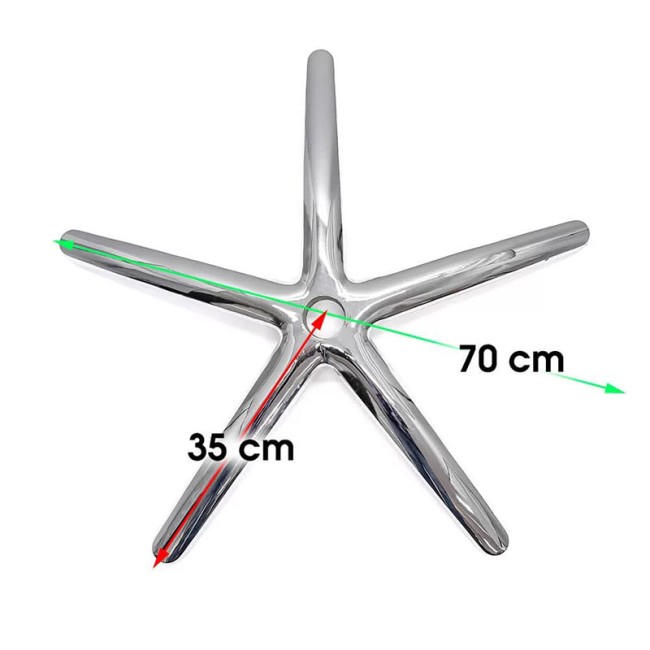 Bază stea metalică pentru scaune de birou-70 cm