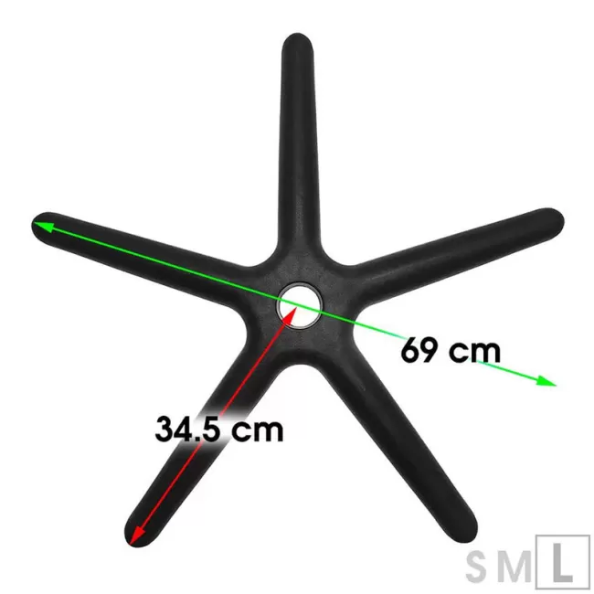 Bază stea pentru scaune de birou de 69 cm