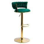 Scaune de bar tapițate cu catifea baza aurie ABS 118 Scaune de bar tapițate cu catifea baza aurie ABS 118