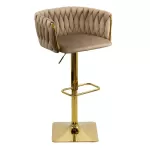 Scaune de bar și insulă bucătărie din catifea ABS118P Bej
