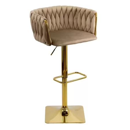 Scaune de bar și insulă bucătărie din catifea ABS118P Bej