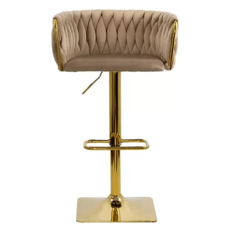 Scaune de bar și insulă bucătărie din catifea ABS118P Bej