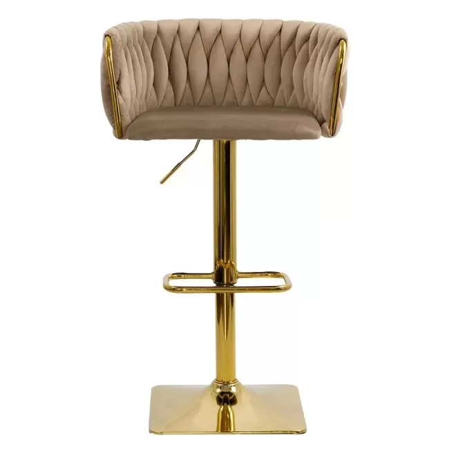 Scaune de bar și insulă bucătărie din catifea ABS118P Bej