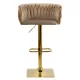 Scaune de bar și insulă bucătărie din catifea ABS118P Bej