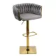 Scaune de bar și insulă bucătărie din catifea ABS118P gri