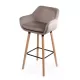 Scaune de bar și insulă bucătărie catifea și lemn ABS 1271 bej