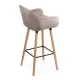 Scaune de bar și insulă bucătărie catifea și lemn ABS 1271 bej